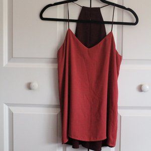 Reversible Express orange/burgundy blouse